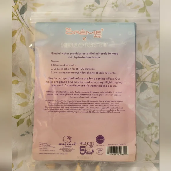 The Creme Shop X Hellp Kitty 50th Annversary Limited Edition Eye Mask, Face Mask - Picture 5 of 6